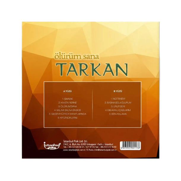 TARKAN - Ölürüm Sana - Record - Vinyl - Plak