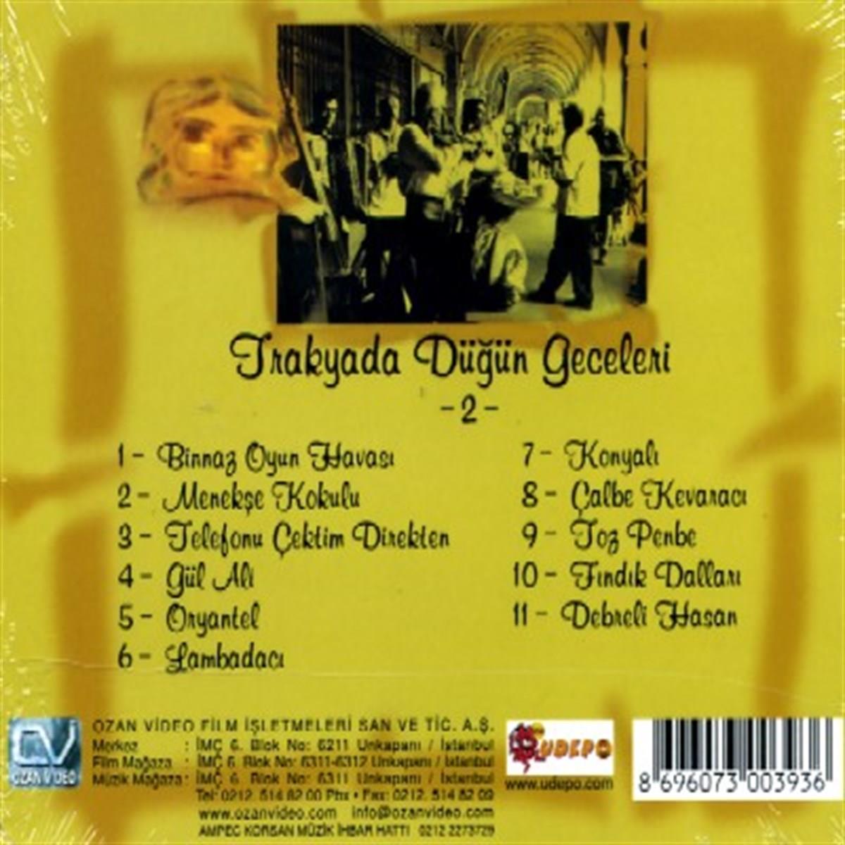 Trakyada Düğün Geceleri |2 (CD )Söz | Kına | Gecesi |Düğün | Müzikleri |CD