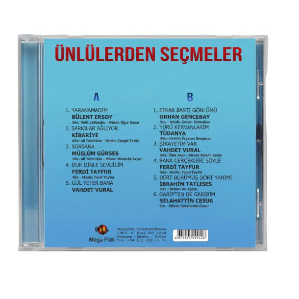 Ünlülerden Seçmeler - Çeşitli Sanatçılar'dan karışık Arabesk (Plak) Almanya ' da | Arabesk Plak |LP