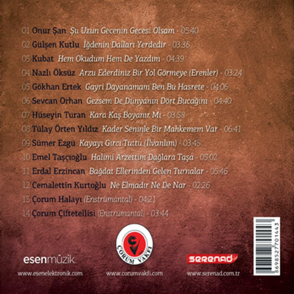 Ünlülerle Çorum Türküleri ( CD )Çorum Türküleri | CD
