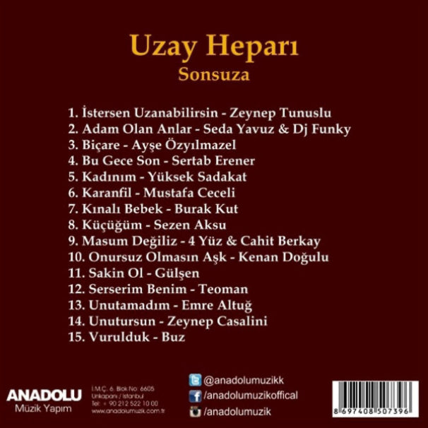 Uzay Heparı CD - Uzay Hepari - Sonsuza (CD) Türkçe | pop | rock | CD