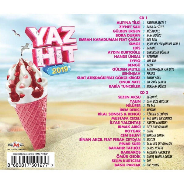 Yaz Hit 2019 -Türkçe |karışık | Pop | CD (2 CD)Türkçe | Pop | CD