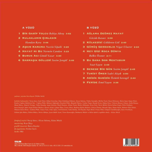 Yeşilçam Şarkıları Plak | Vol 1| Aşkın Kanunu (Türk Sanat Plak)Schallplatte | LP