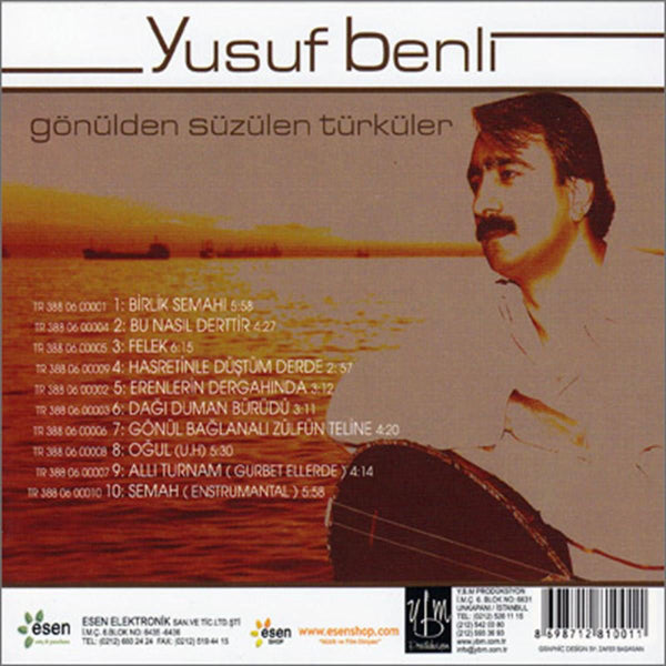Yusuf Benli - Gönülden Süzülen Türküler (CD) Türk Halk | Müziği