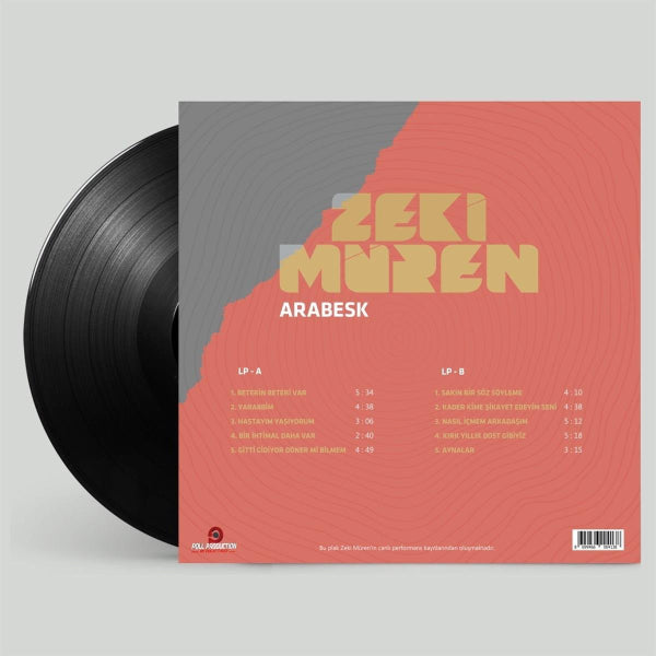 Zeki Müren - Arabesk (Plak) Arabesk | Türk Sanat | Plak | kayıt | LP
