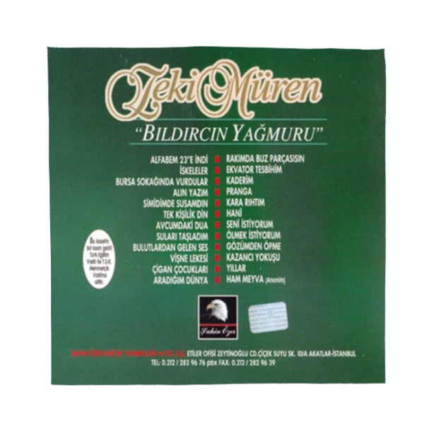 Zeki Müren - Bıldırcın Yağmuru ( CD ) Türk sanat| müziği | CD
