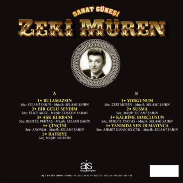 Zeki Müren Plak|Sanat Güneşi (Sanat Müziği) | Türk Sanat Plak ) Schallplatte | LP