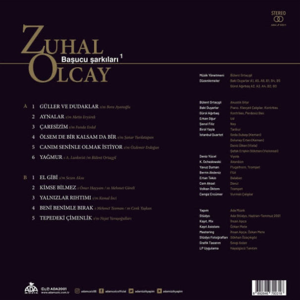 Zuhal Olcay Plak| Başucu Şarkıları 1 (Türkçe Plak)| Pop Plak ) Plak | LP