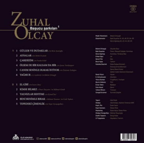 Zuhal Olcay Plak| Başucu Şarkıları 1 (Türkçe Plak)| Pop Plak ) Plak | LP