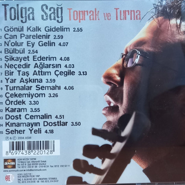 Tolga Sağ CD - Toprak ve Turna | CD | Halk Müziği |Türk halk müziği |türkische Volksmusik | CD