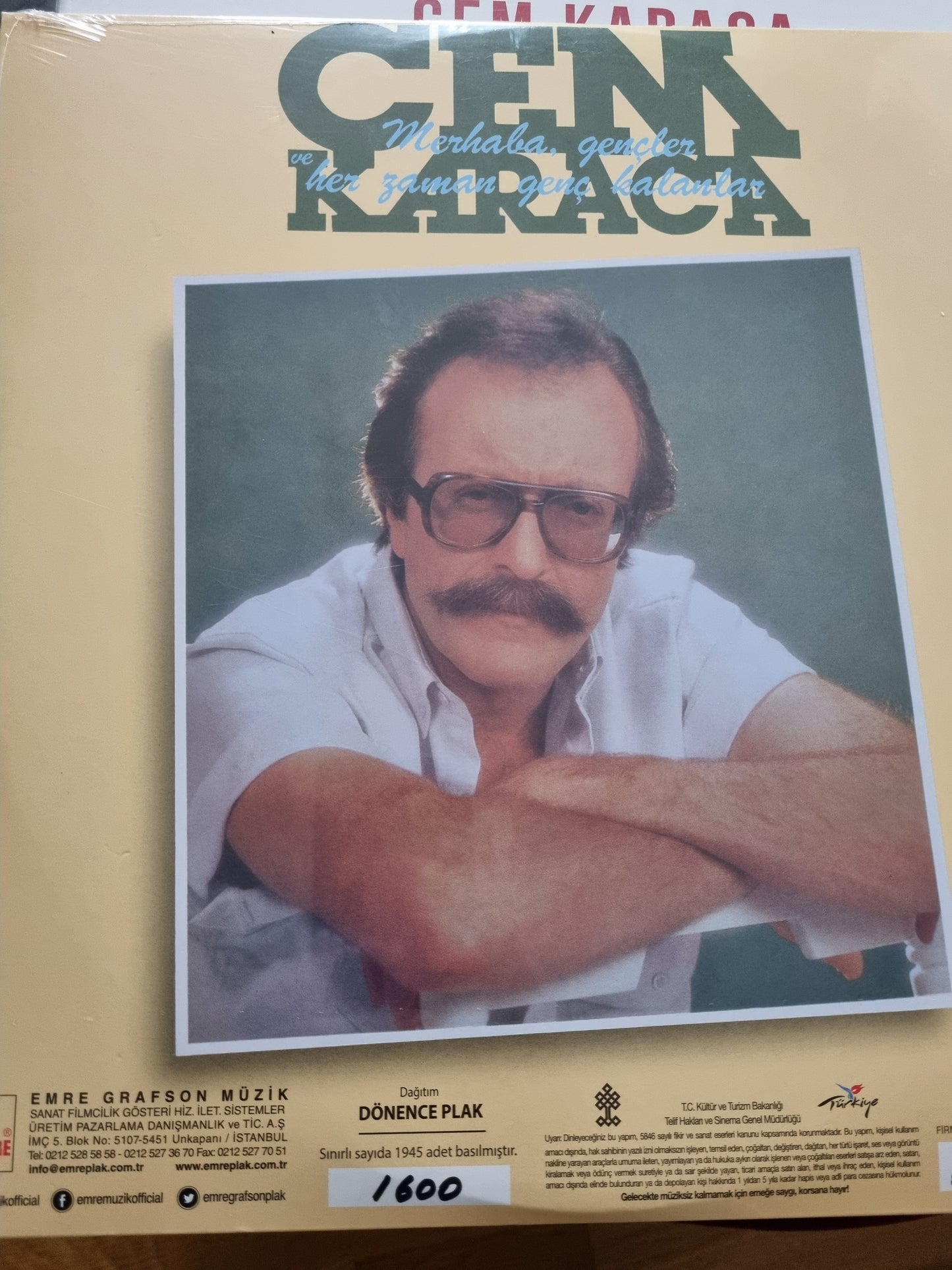 Cem Karaca - Merhaba Gençler Plak(Özel Baskı Numaralı Plak)Schallplatte