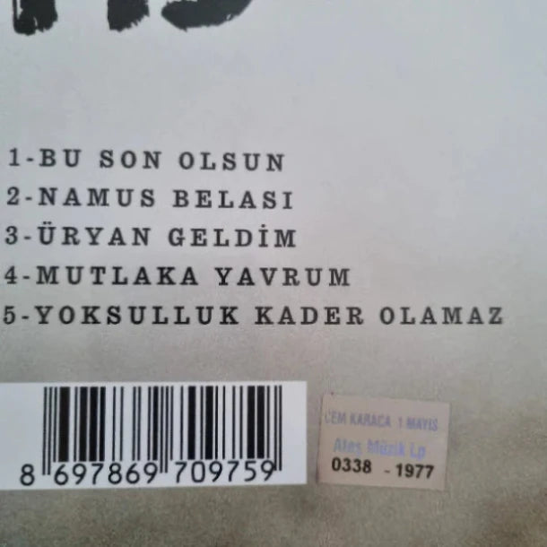 Cem Karaca - 1 Mayıs Plak (Hologram Numaralı Özel Plak) Cem Karaca 1 Mayıs Plak