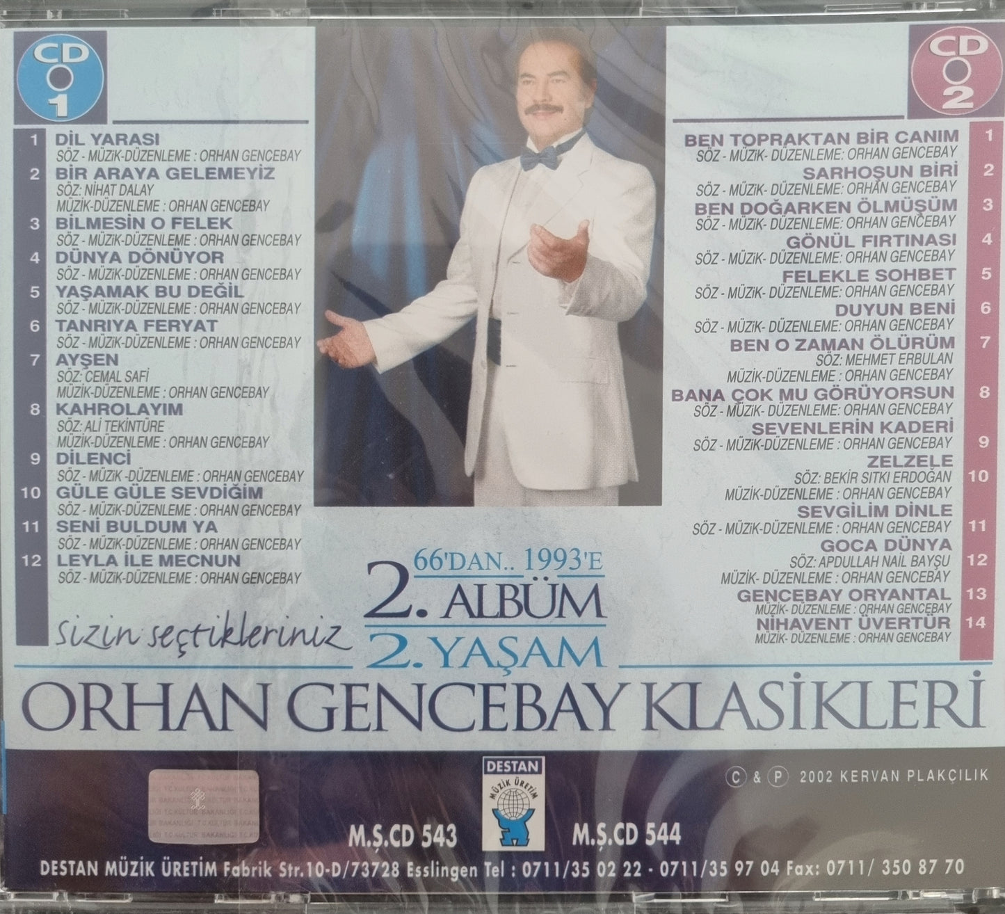 Orhan Gencebay-Klasikleri 2.Albüm -CD-Turkish Music CD