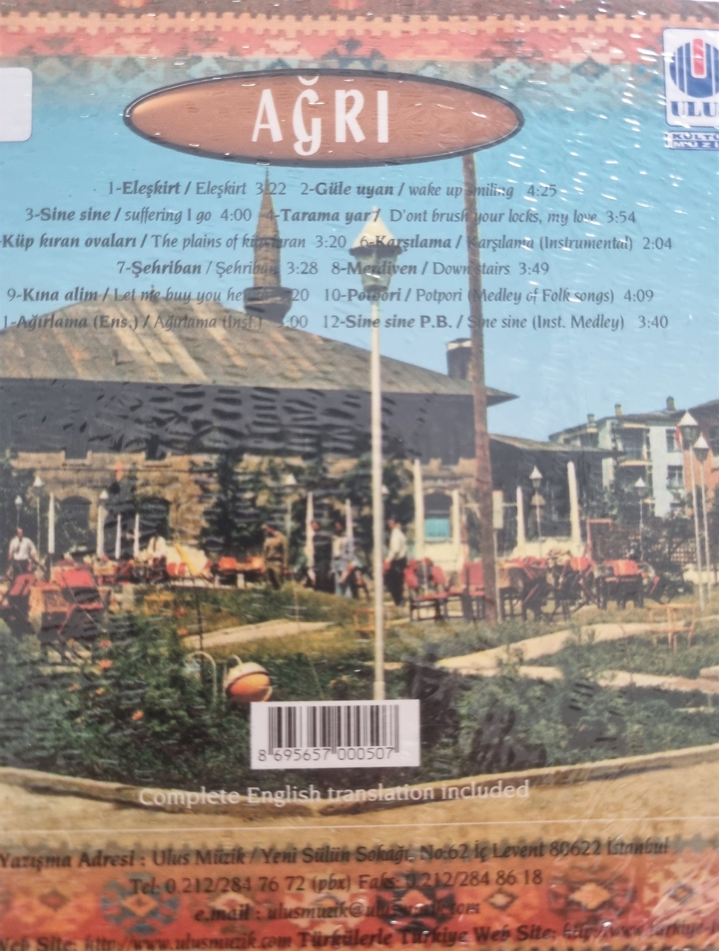 TÜRKÜLERLE AGRI TÜRKIYE CD+Kitap /Türkülerle agri Türkiye Cd