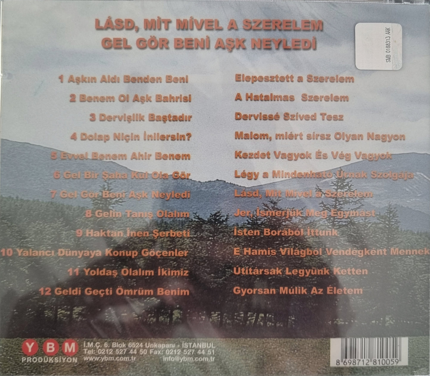 YBM Prodüksiyon/Yunus Emre-Gel Gör Beni Aşk Neyledi(CD)