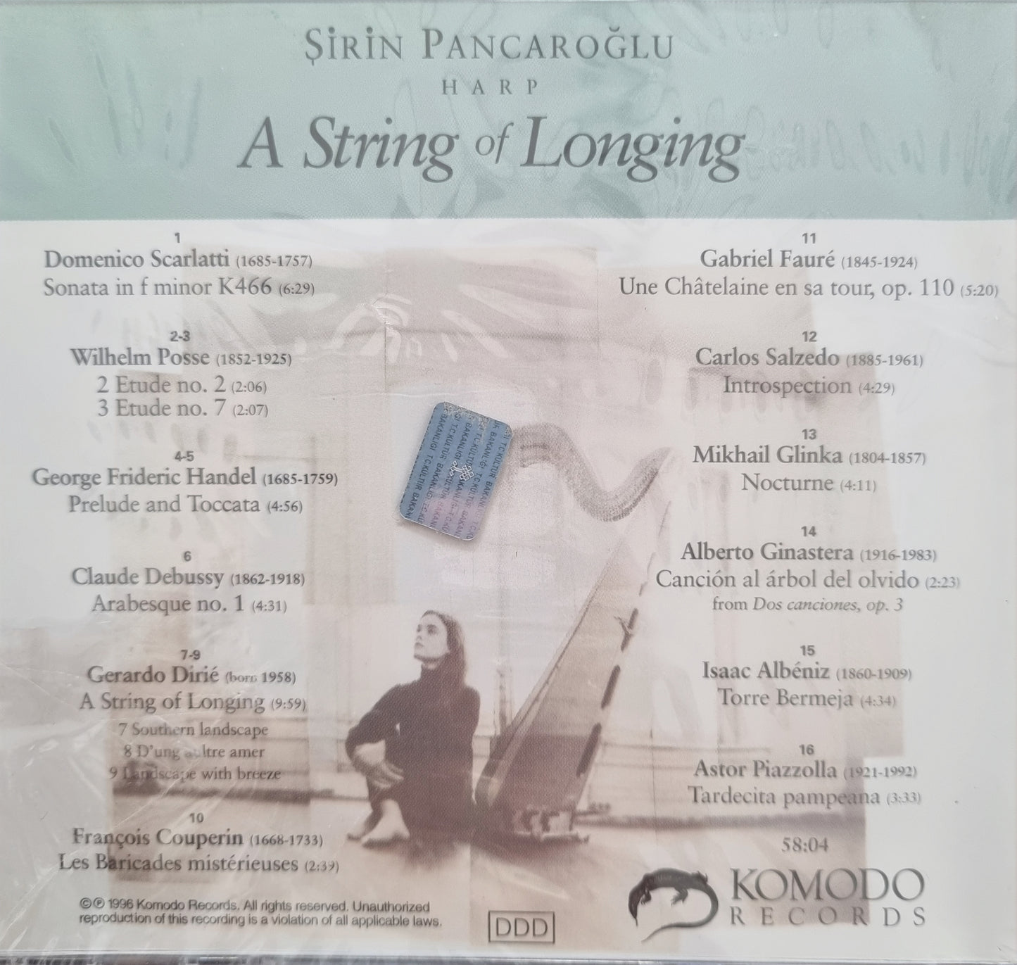 Sirin PANCAROGLU -HARP( A String of Longing )CD