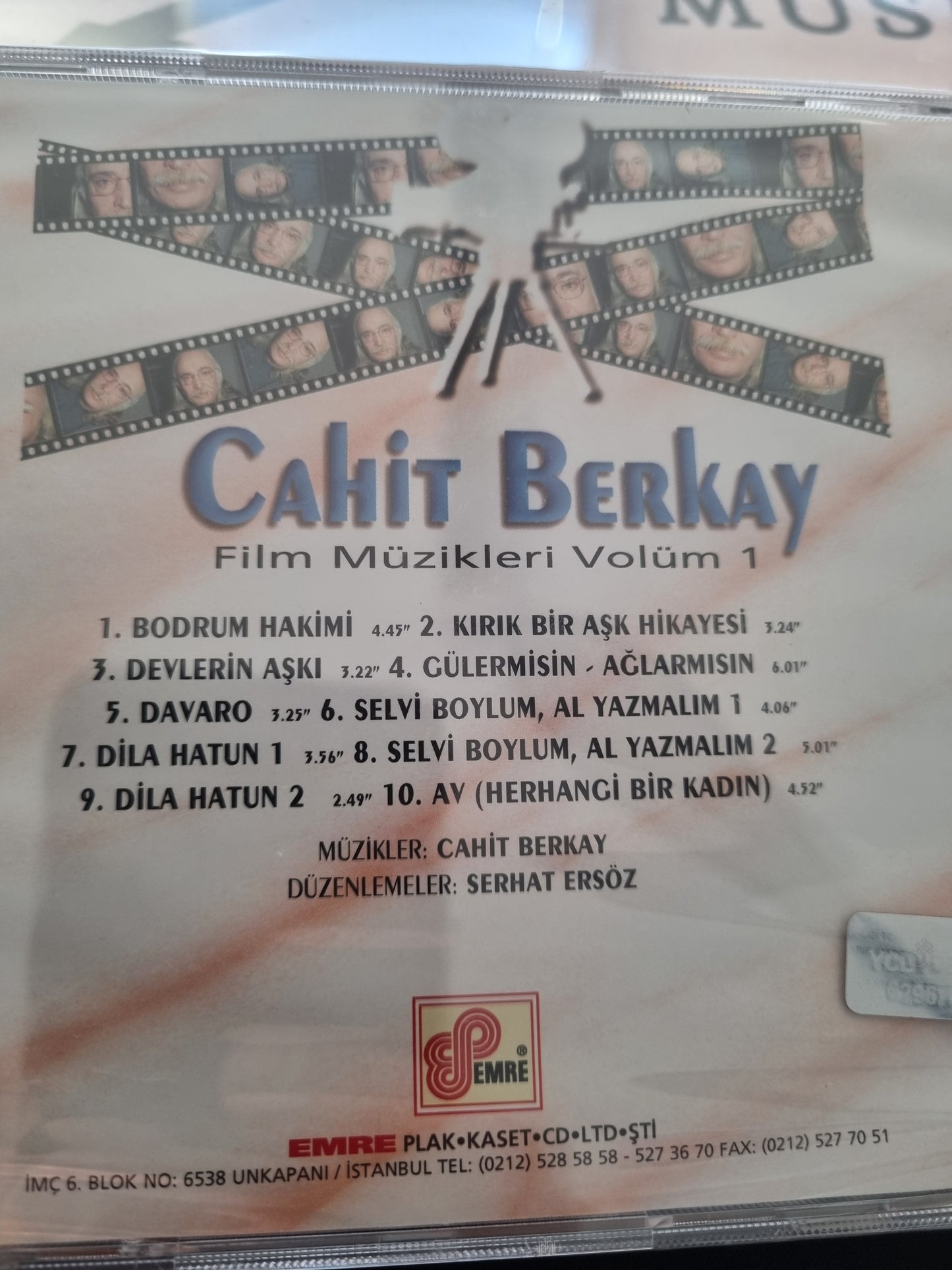 Emre Müzik Cahit Berkay - Film Müzikleri 1 (CD)