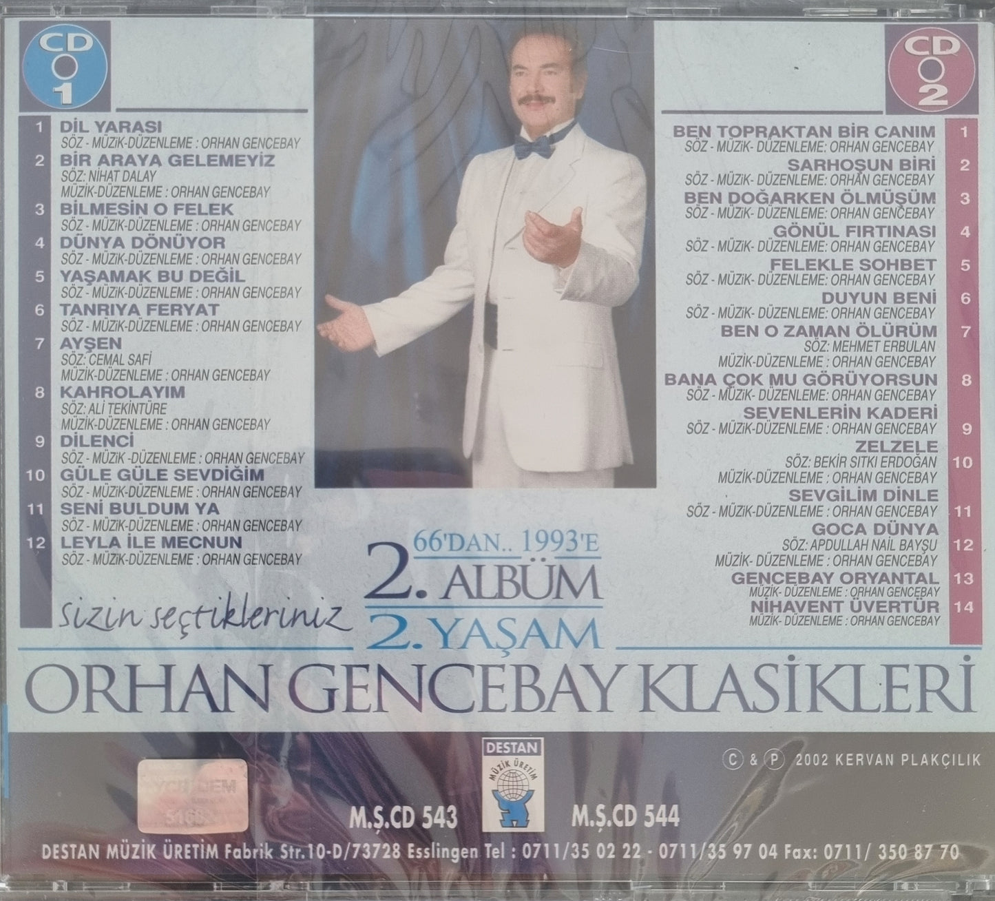 Orhan Gencebay-Klasikleri 2.Albüm -CD-Turkish Music CD