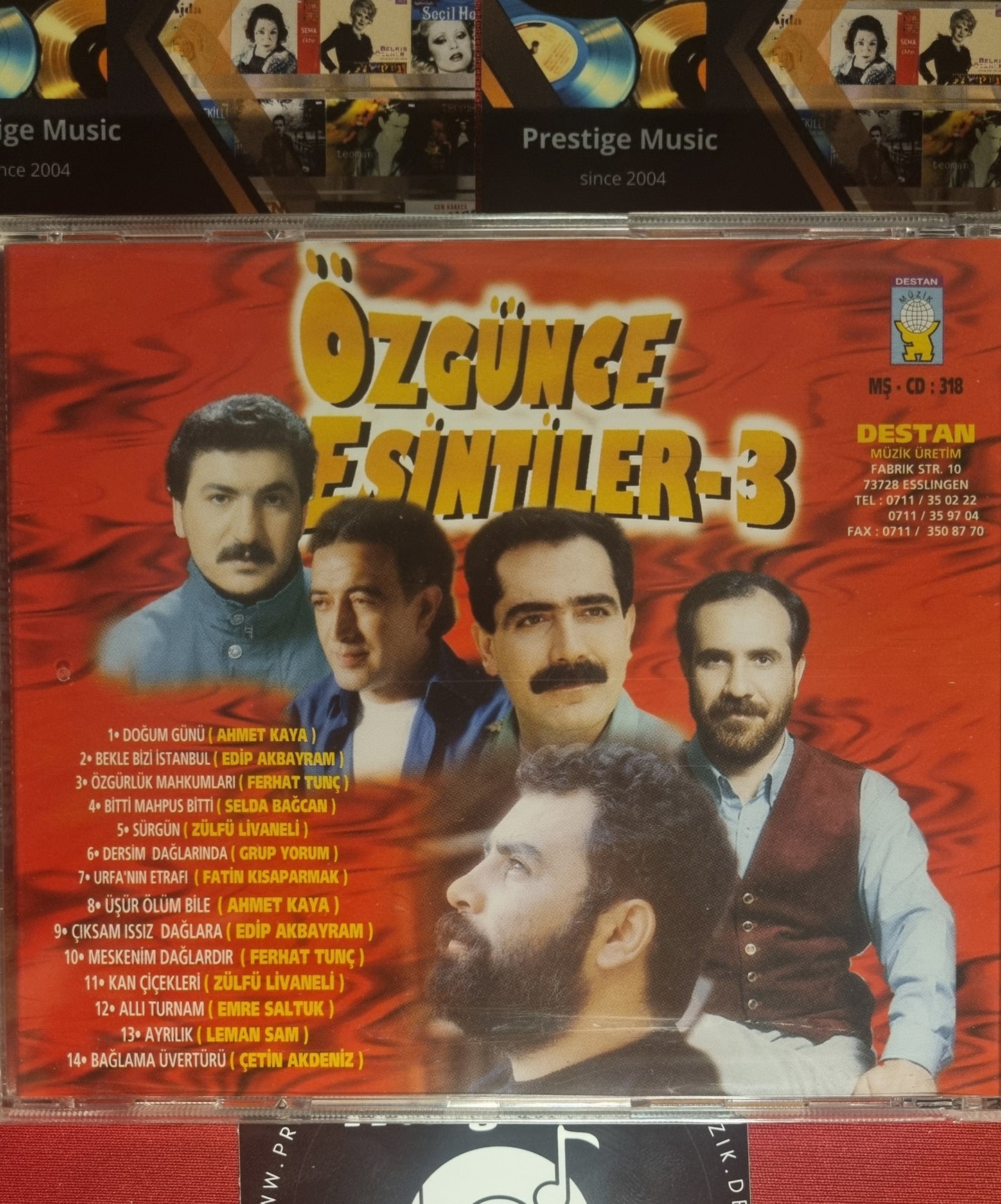 Özgürce Esintiler 3 CD(Almanya-Stuttgart-Esslingen DESTAN Müzik Baski CD)