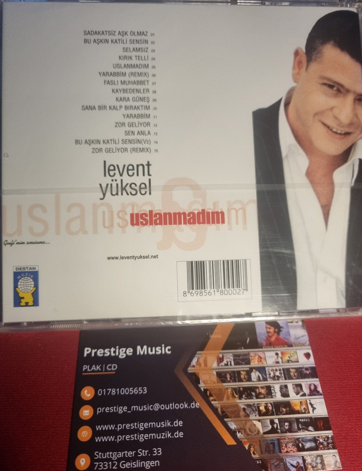 Levent Yüksel CD- Levent Yüksel Uslanmadım (CD)DESTAN Müzik Almanya CD