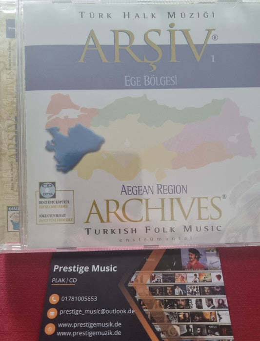 Türk Halk Müziği - Arşiv 1 Ege Bölgesi (DESTAN Müzik | CD) Türk Halk |Arşiv Serisi | CD