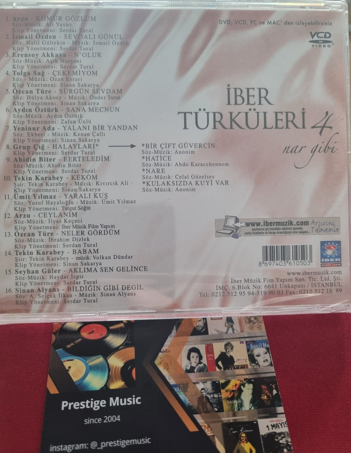 Iber Türküleri VCD - iber Türküleri 4 Nar Gibi (CD)Türk Halk Müziği CD