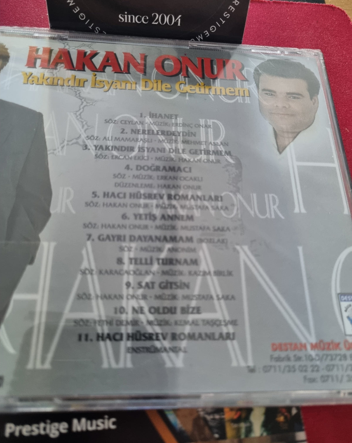 Hakan Onur -Yakındır İsyanı Dile Getirmem(CD)Destan Müzik |Almanya |Esslingen|CD