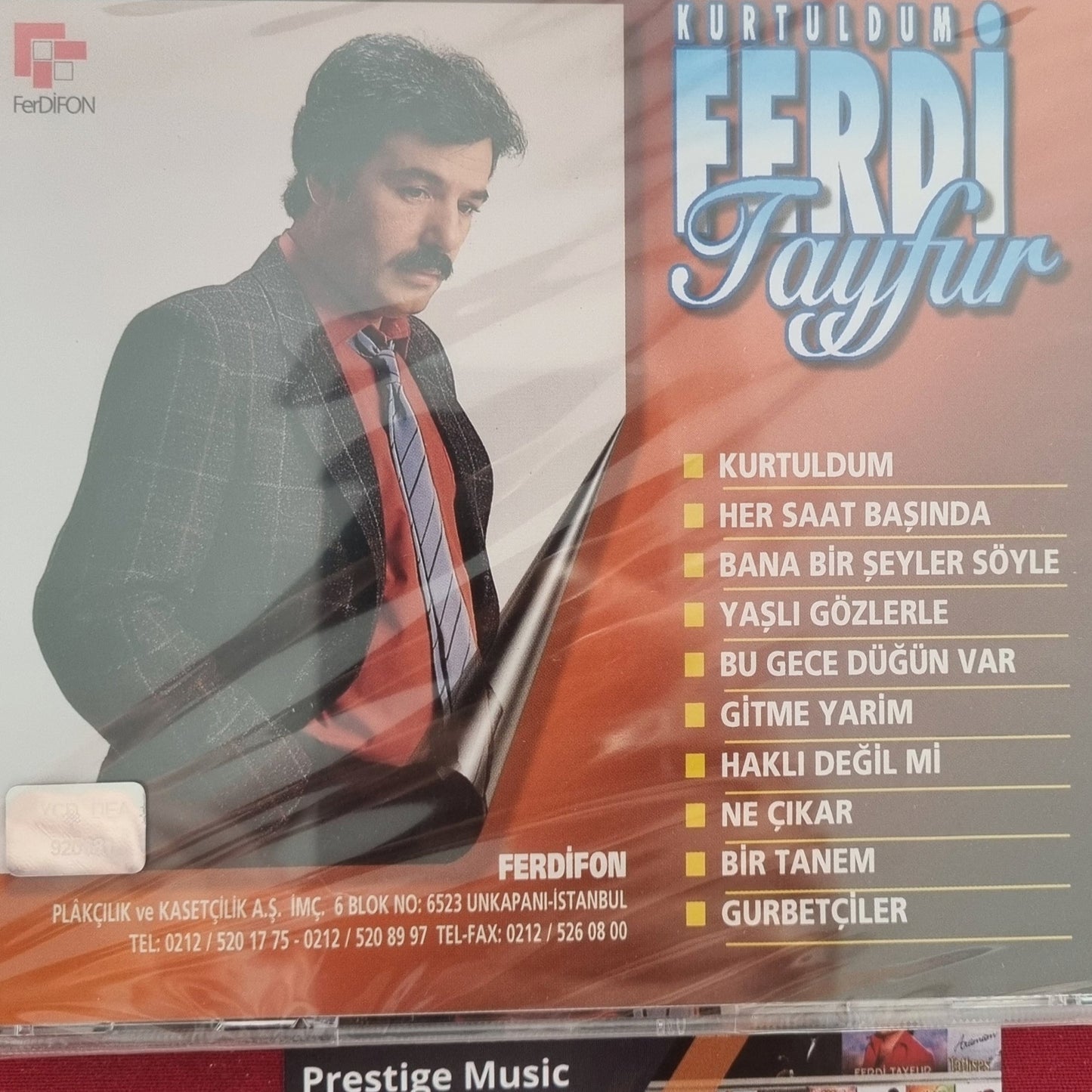 Ferdi Tayfur CD - Kurtuldum ( CD ) Arabesk - Fantazi | CD
