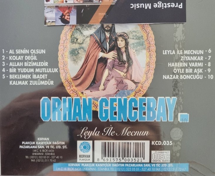 Orhan Gencebay 10 - Leyla İle Mecnun CD | Kervan Plakçılık Kasetçilik