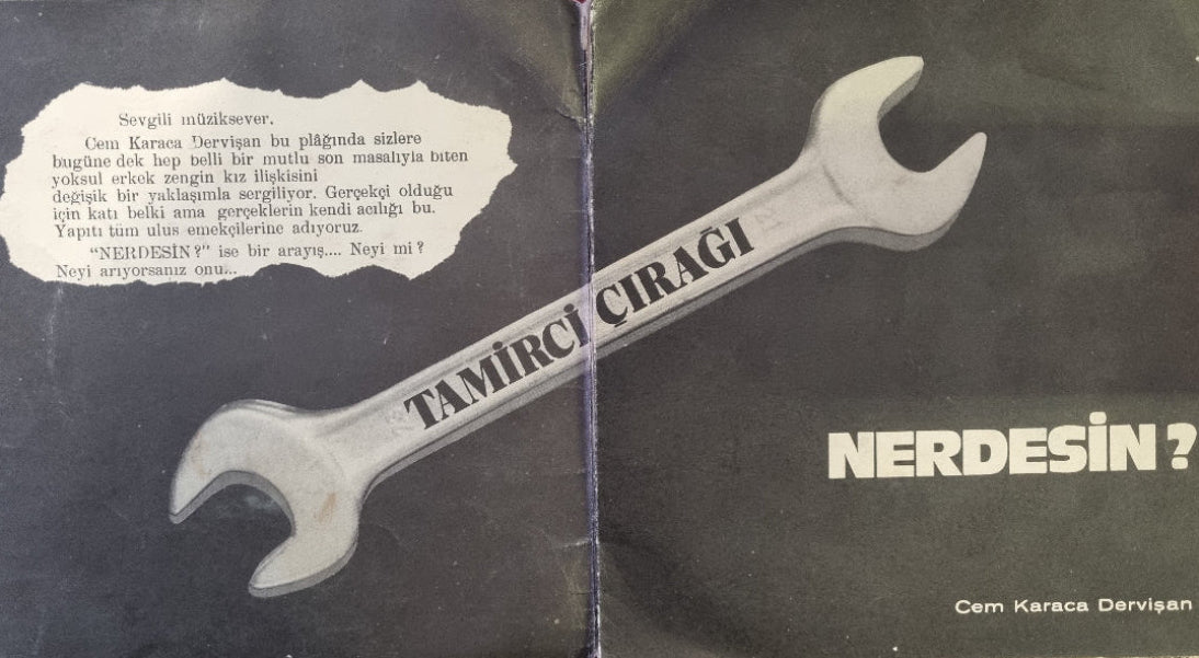 Cem Karaca | Dervişan |Tamirci Çırağı | Neredesin | Plak | Schallplatte | LP | YAVUZ Plak