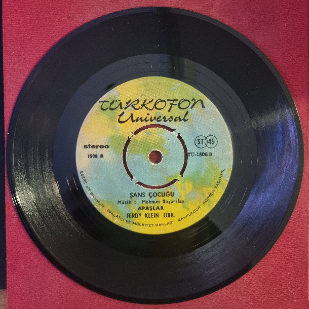 Cem Karaca Ve Apaşlar – Resimdeki Gözyaşları| Şans Çocuğu 45' ilk Plak | Schallplatte | LP