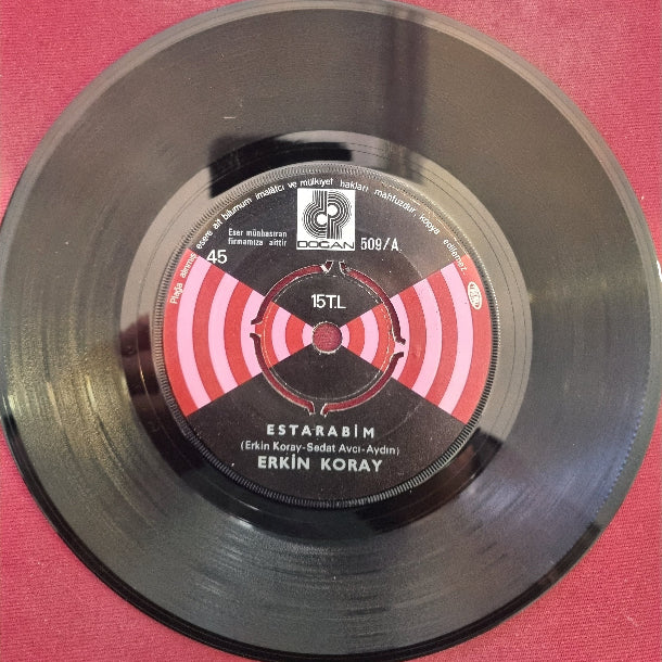Erkin Koray ‎– Estarabim | Sevince 45’lik Plak | 1975 |Doğan Plakçılık | Plak | Schallplatte | LP