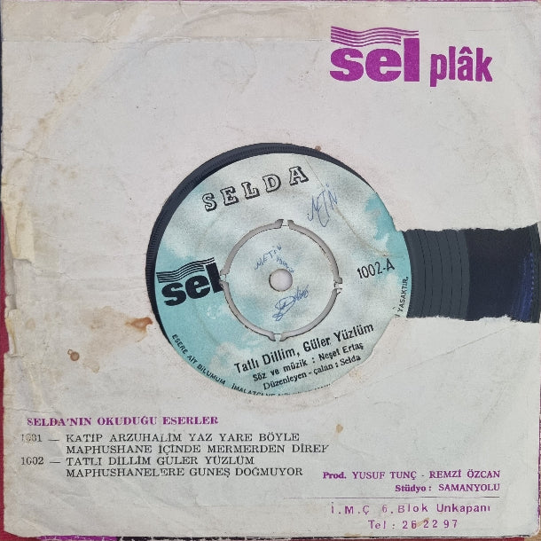 SELDA |Mahpushanelere Güneş Doğmuyor | Tatlı Dillim Güler Yüzlüm | Selda Bağcan Plak | 45'lik plak