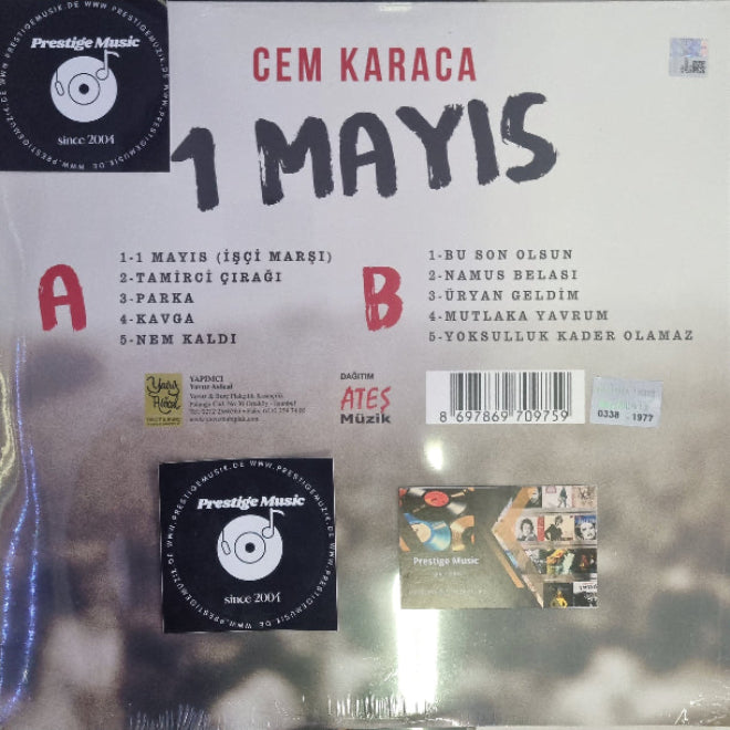 Cem Karaca - 1 Mayıs Plak (Hologram Numaralı Özel Plak) Cem Karaca 1 Mayıs Plak