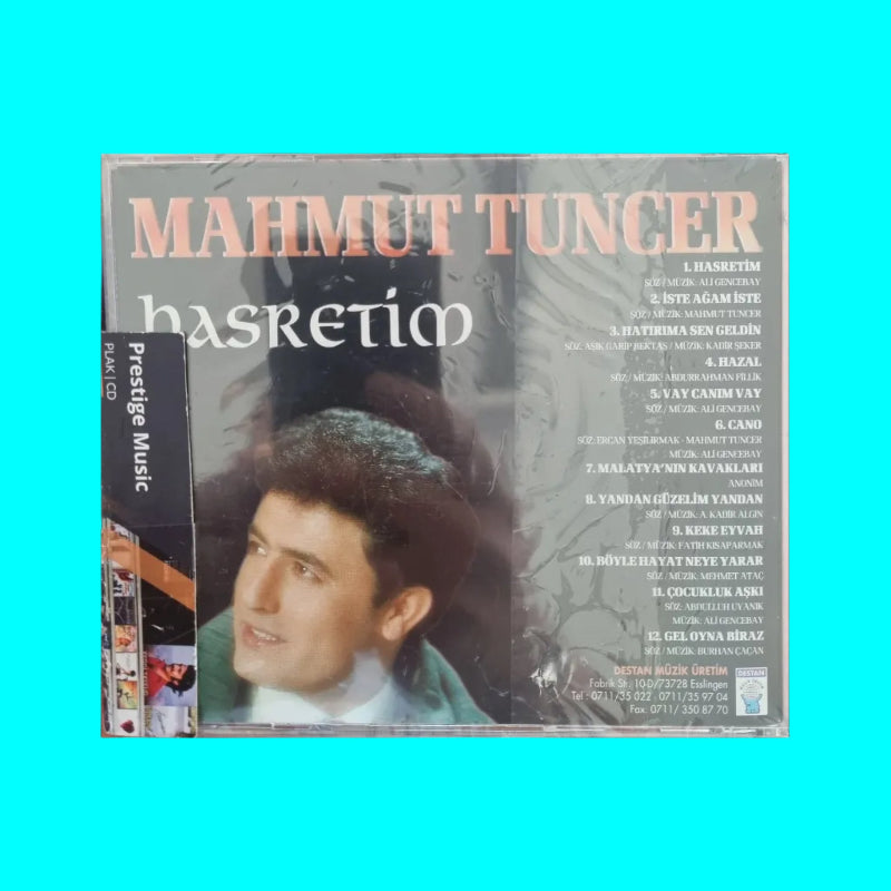 Mahmut Tuncer | Hasretim CD (Destan Müzik| ALMANYA| Stuttgart| Esslingen Baski CD )