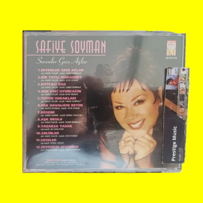 Safiye Soyman - Sevenler Gece Ağlar CD (Türk Sanat CD) Destan Müzik | Almanya | Esslingen | CD