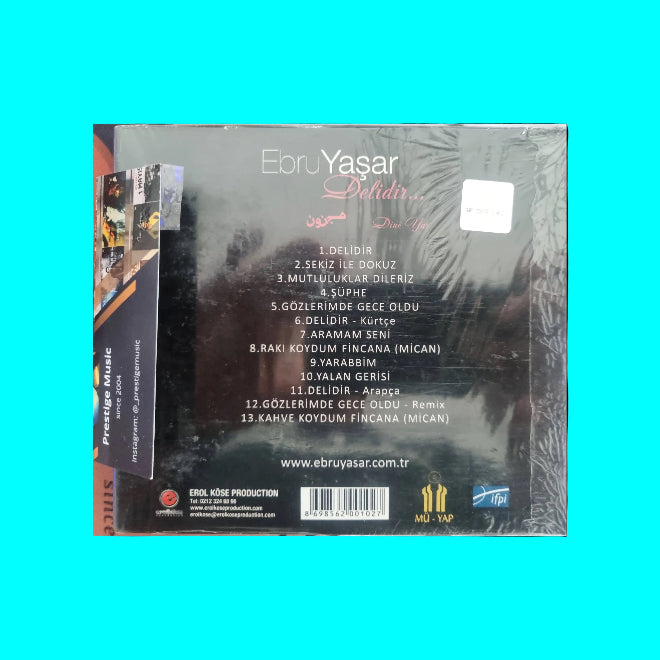Ebru Yaşar – Delidir CD | Ebru Yaşar Dinê Yar CD | Türkische CD | Türkçe Arabesk CD