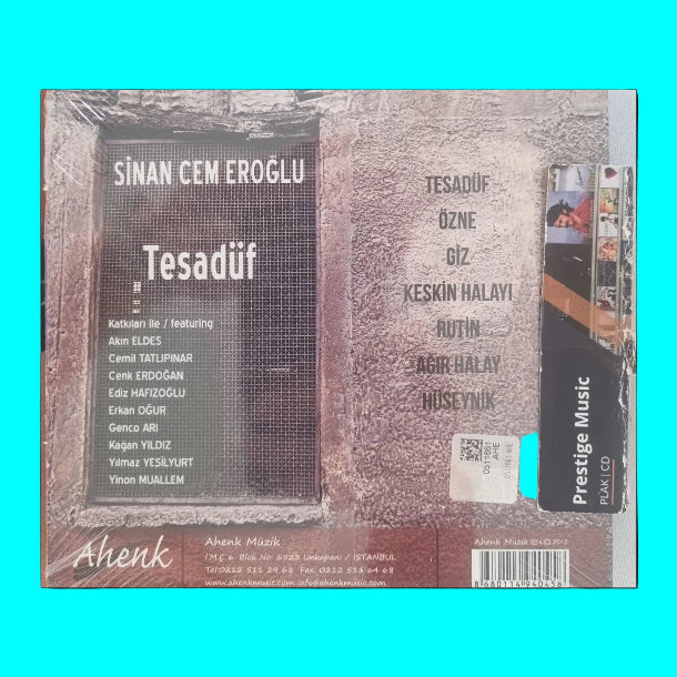 Sinan Cem Eroğlu - Tesadüf (CD) Jazz | Caz |Meistgesammelte Folk, Weltmusik & Country-Musik | CD