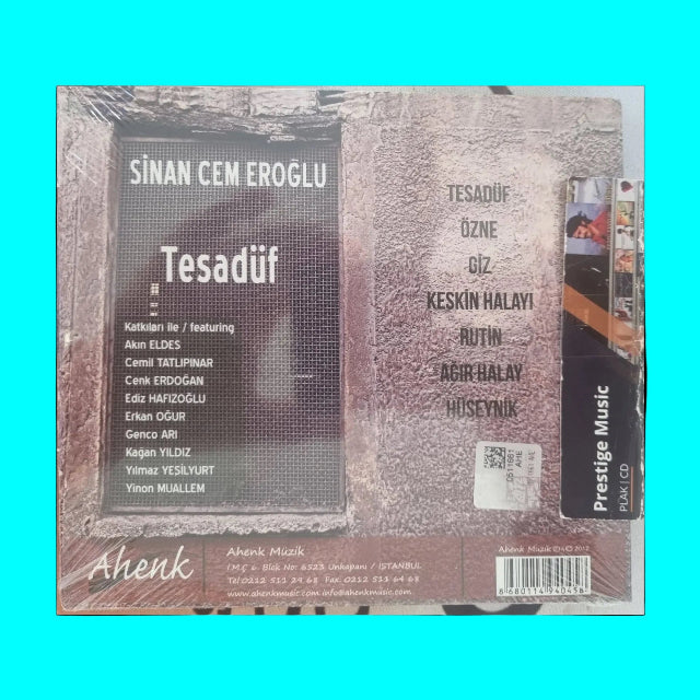 Sinan Cem Eroğlu - Tesadüf (CD) Jazz | Caz |Meistgesammelte Folk, Weltmusik & Country-Musik | CD