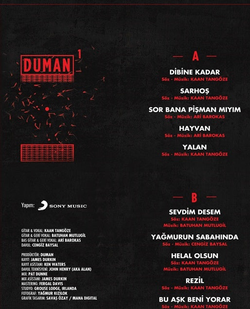 Duman I (CD) Türkce Rock | Albüm |CD