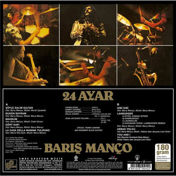 BARIŞ MANÇO - 24 AYAR - plak - vinil - poster