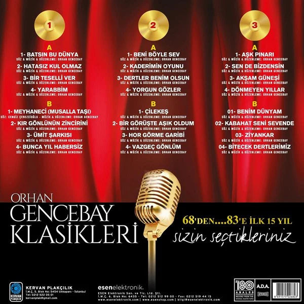 Orhan Gencebay Plak-Klasikleri Vol.1(3 Plak)Plak -Schallplatte