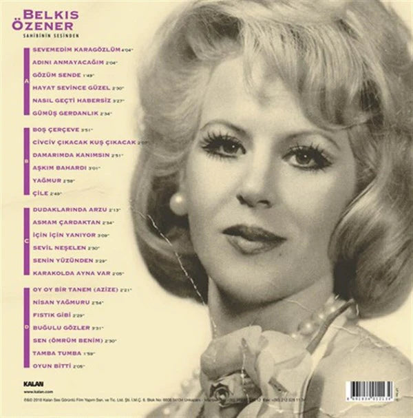 BELKIS ÖZENER - Sahibinin Sesinden - Yeşilçam Şarkıları - plak - vinil - poster - 2LP