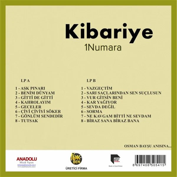 Kibariye - 1 Numara (Plak)Schallplatte-LP