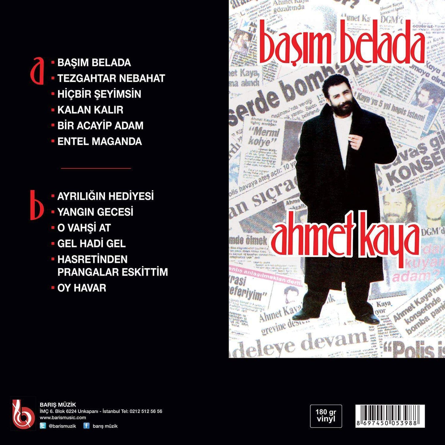 Ahmet Kaya - Başım Belada-Basim Belada (Plak)Schallplatte