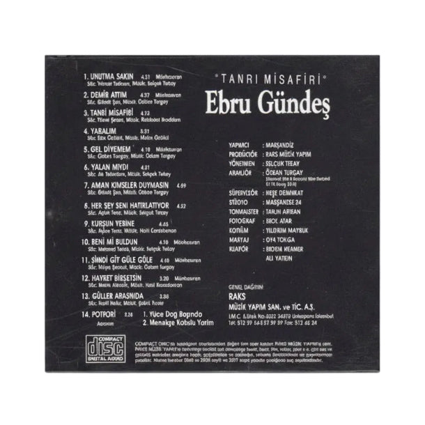 Ebru Gündeş - Tanrı Misafiri (CD) Ebru Gündeş Tanrı Misafiri CD | Ebru Gündeş CD