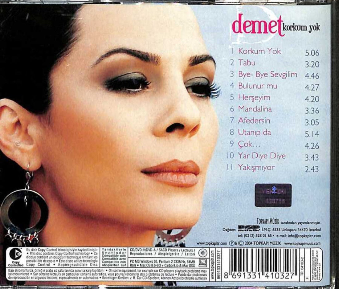 Demet -Korkum Yok (CD)Türkçe | Pop | CD