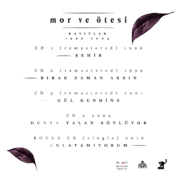 Mor ve Ötesi Kayıtlar CD | 5 CD|Mor ve Ötesi Kayıtlar CD (1996 - 2004) Mor ve Ötesi CD