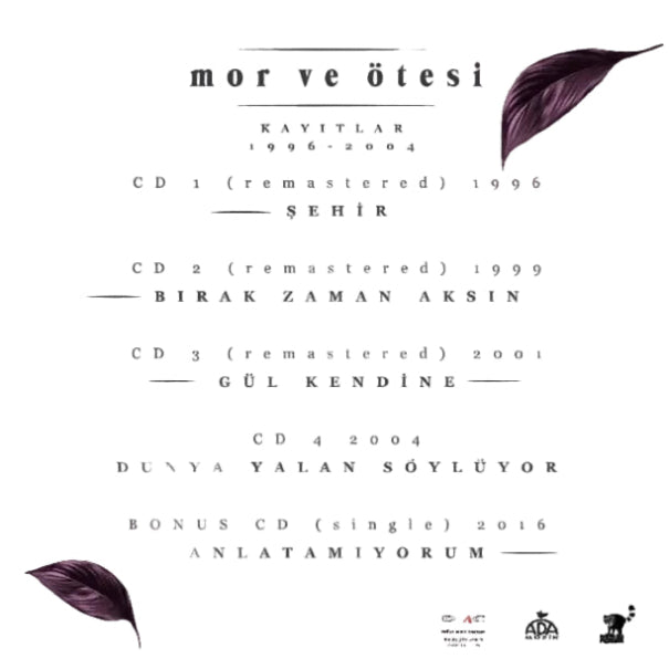Mor ve Ötesi Kayıtlar CD | 5 CD|Mor ve Ötesi Kayıtlar CD (1996 - 2004) Mor ve Ötesi CD