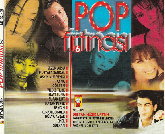 Pop Fırtınası 6 CD( DESTAN Müzik Almanya-Stuttgart-Esslingen Baski CD)